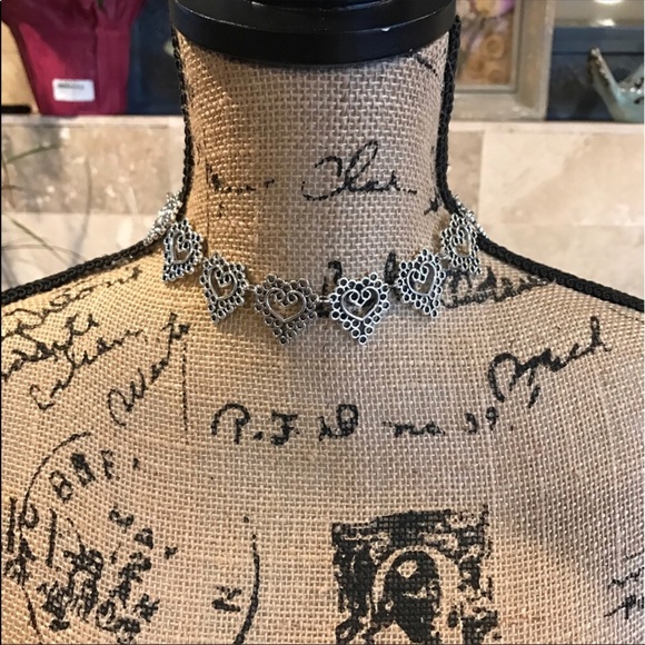 Filigree heart bohemian choker - Picture 7 of 8